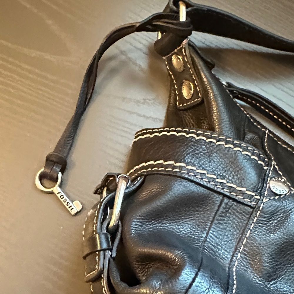 Fossil Black Leather Handbag - Picture 5 of 11